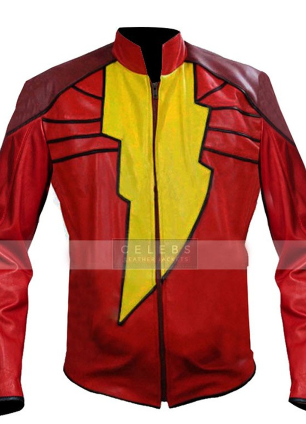 Captain Marvel Shazam Black Adam Leather Jacket 1 Captain Marvel Shazam Black Adam Leather Jacket