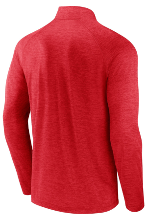 Men's Profile Red Cincinnati Reds Big & Tall Raglan Quarter-Zip Top