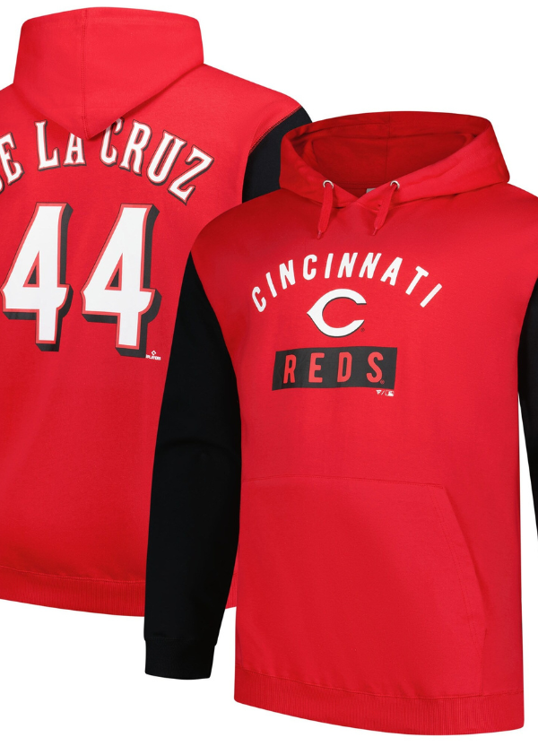 Men's Profile Elly De La Cruz Red Cincinnati Reds Big & Tall Fleece Pullover Hoodie 1 Men's Profile Elly De La Cruz Red Cincinnati Reds Big & Tall Fleece Pullover Hoodie