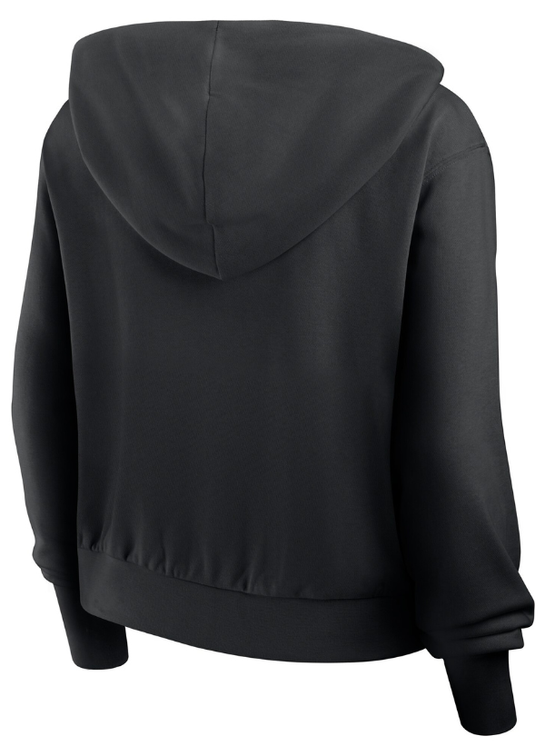 Women's Nike Black Cincinnati Reds Cropped Chill Full-Zip Hoodie 5 Women's Nike Black Cincinnati Reds Cropped Chill Full-Zip Hoodie - Image 5