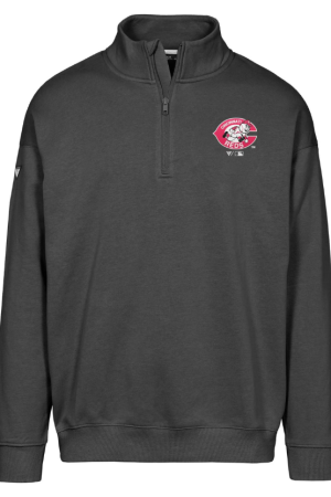 Men's Levelwear Black Cincinnati Reds Murray Core Logo Quarter-Zip Pullover Top