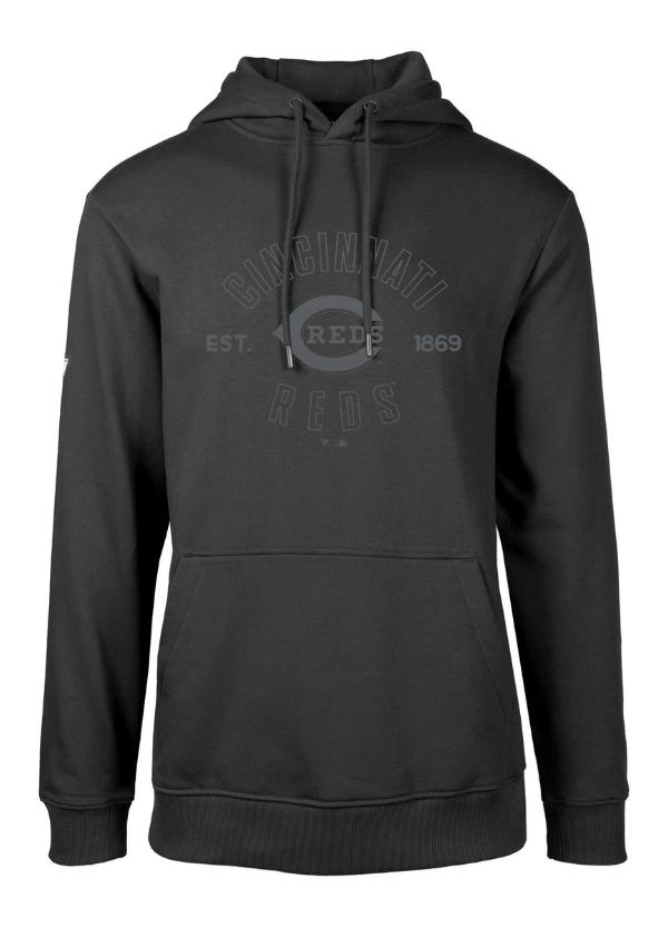 Men's Levelwear Black Cincinnati Reds Podium Abyssal Pullover Hoodie 2 Men's Levelwear Black Cincinnati Reds Podium Abyssal Pullover Hoodie - Image 2