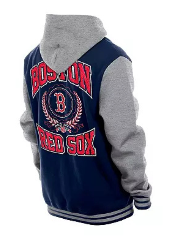 Men's New Era Navy Boston Red Sox Throwback Prep Full-Snap Hoodie Jacket 3 Men's New Era Navy Boston Red Sox Throwback Prep Full-Snap Hoodie Jacket