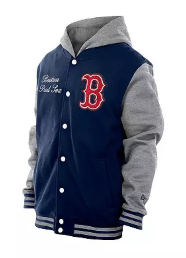 Men's New Era Navy Boston Red Sox Throwback Prep Full-Snap Hoodie Jacket 1 Men's New Era Navy Boston Red Sox Throwback Prep Full-Snap Hoodie Jacket