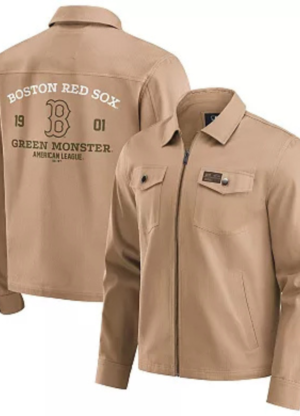 Men's Darius Rucker Collection by Fanatics Tan Boston Red Sox Distressed Washed Full-Zip Jacket 3 Men's�Darius Rucker Collection by Fanatics Tan Boston Red Sox Distressed Washed Full-Zip Jacket