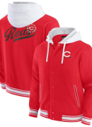 Men's Darius Rucker Collection by Fanatics Red Cincinnati Reds Full-Snap Hooded Jacket
