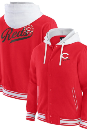 Men's Darius Rucker Collection by Fanatics Red Cincinnati Reds Full-Snap Hooded Jacket