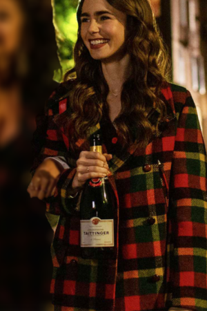 Emily In Paris Emily Cooper Checked Wool Coat