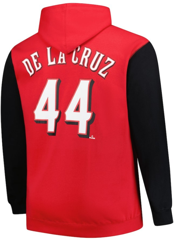 Men's Profile Elly De La Cruz Red Cincinnati Reds Big & Tall Fleece Pullover Hoodie 3 Men's Profile Elly De La Cruz Red Cincinnati Reds Big & Tall Fleece Pullover Hoodie - Image 3