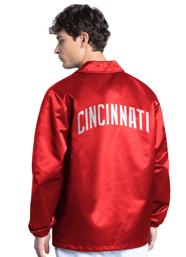 Men's Starter Red Cincinnati Reds Cooperstown Collection Point Man Full-Snap Coaches Jacket 3 Men's Starter Red Cincinnati Reds Cooperstown Collection Point Man Full-Snap Coaches Jacket - Image 3