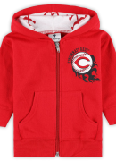 Infant Soft as a Grape Red Cincinnati Reds Baseball Full-Zip Hoodie