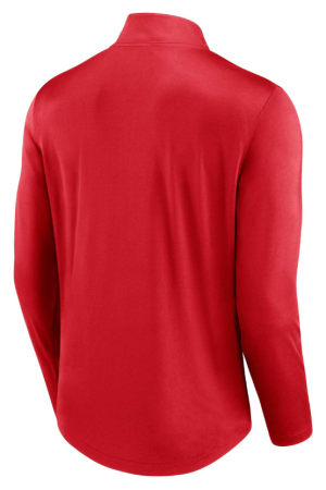 Men's Fanatics Red Cincinnati Reds Quarterback Quarter-Zip Top