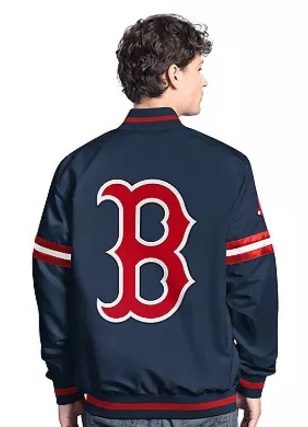 Men's Starter Navy Boston Red Sox Scout Full-Snap Varsity Jacket 3 Men's Starter Navy Boston Red Sox Scout Full-Snap Varsity Jacket