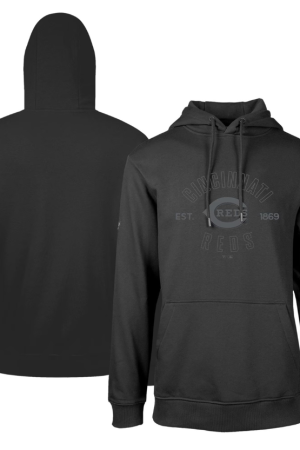 Men's Levelwear Black Cincinnati Reds Podium Abyssal Pullover Hoodie