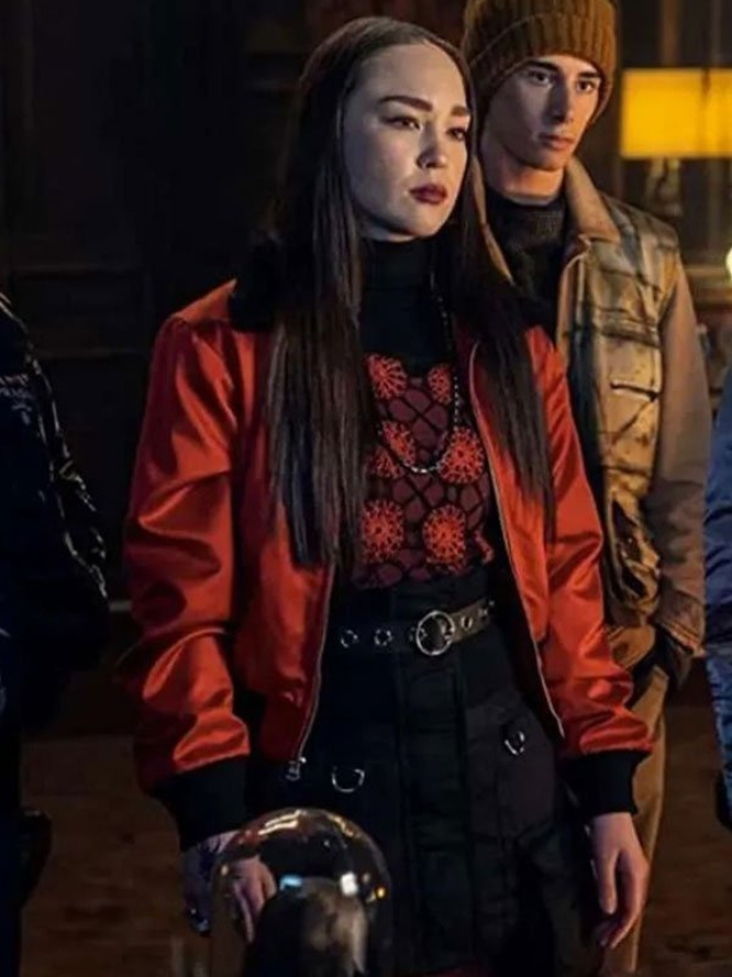 Wednesday S01 Naomi J Ogawa Red Jacket 1 Wednesday S01 Naomi J Ogawa Red Jacket