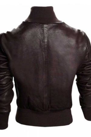 Womens Top Gun Dark Brown Leather Jacket