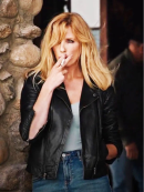 Yellowstone Beth Dutton Black Biker Leather Jacket