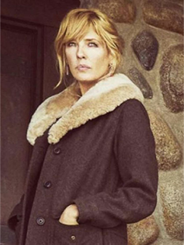 Yellowstone Beth Dutton Fur Shawl Collar Coat 1 Yellowstone Beth Dutton Fur Shawl Collar Coat