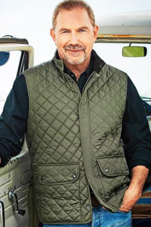 Yellowstone John Dutton Green Quilted Vest