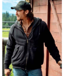 Yellowstone Kayce Dutton Black Hoodie Jacket