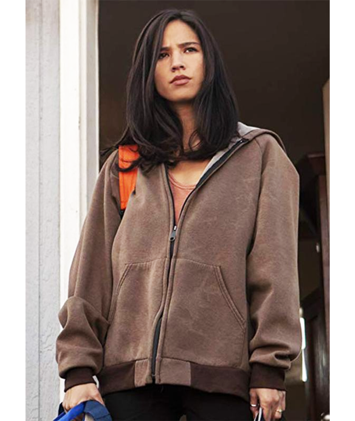 Yellowstone Monica Dutton Brown Hooded Jacket 1 Yellowstone Monica Dutton Brown Hooded Jacket
