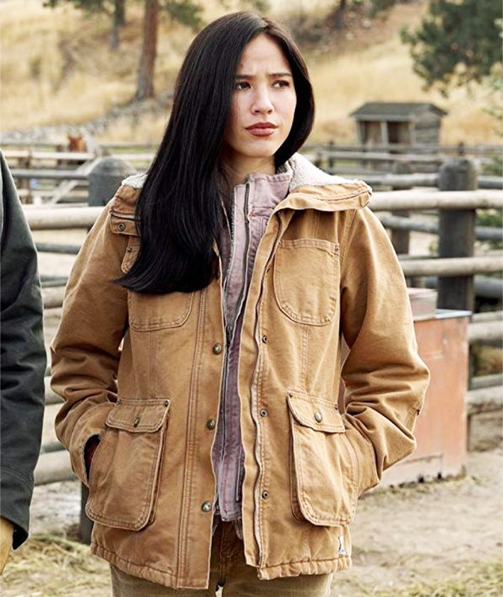 Yellowstone S02 Monica Dutton Shearling Jacket 1 Yellowstone S02 Monica Dutton Shearling Jacket
