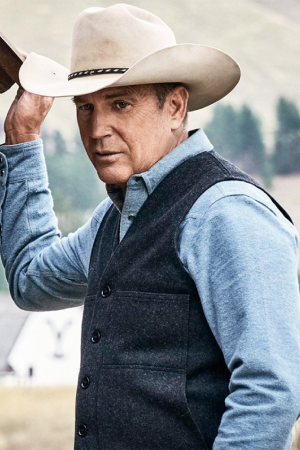 Yellowstone TV Series John Dutton Grey Wool Vest