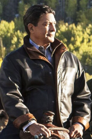 Yellowstone Thomas Rainwater Black Leather Jacket