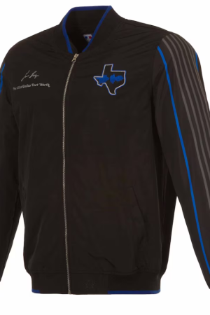 Men's Dallas Mavericks JH Design Black 2023/24 City Edition Nylon Full-Zip Bomber Jacket