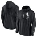 Men's Chicago White Sox Nike Black Authentic Night Game Performance Half-Zip Windbreaker