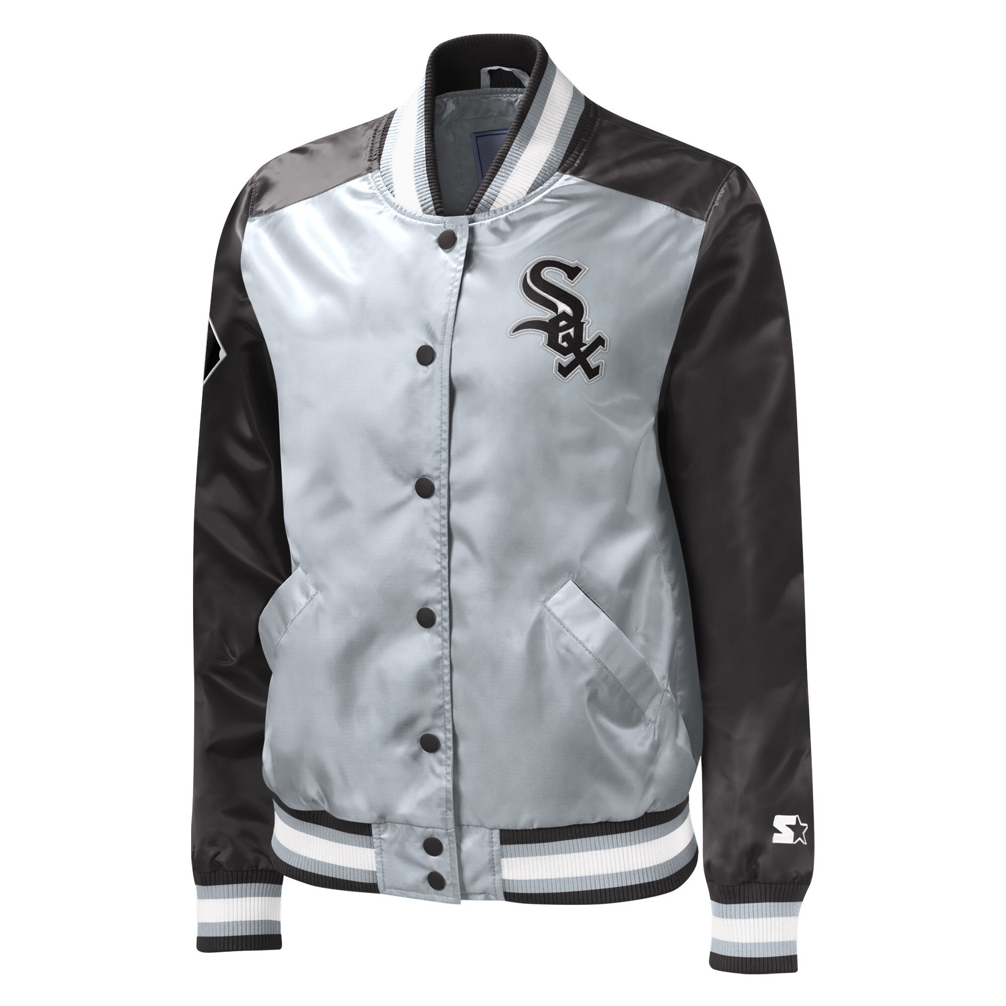 Women's Chicago White Sox Starter Silver The Legend Full-Snap Jacket 3 Women's Chicago White Sox Starter Silver The Legend Full-Snap Jacket - Image 3