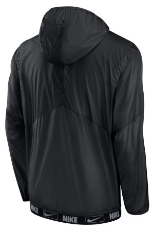 Men's Chicago White Sox Nike Black Authentic Night Game Performance Half-Zip Windbreaker