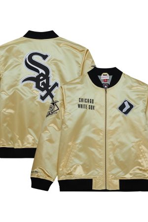 Men's Chicago White Sox Mitchell & Ness Gold OG 2.0 Lightweight Satin Full-Zip Jacket