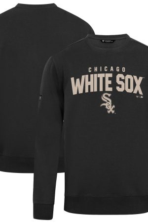 Men's Chicago White Sox Levelwear Black Zane Team Arch Pullover Sweatshirt