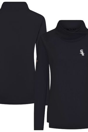 Women's Chicago White Sox Levelwear Black Advance Insignia 2.0 Raglan Pullover