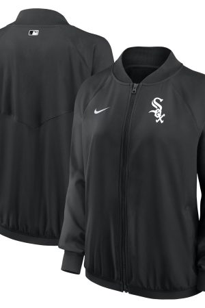 Women's Chicago White Sox Nike Black Authentic Collection Team Raglan Performance Full-Zip Jacket