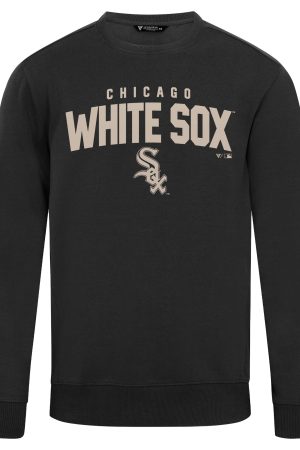 Men's Chicago White Sox Levelwear Black Zane Team Arch Pullover Sweatshirt