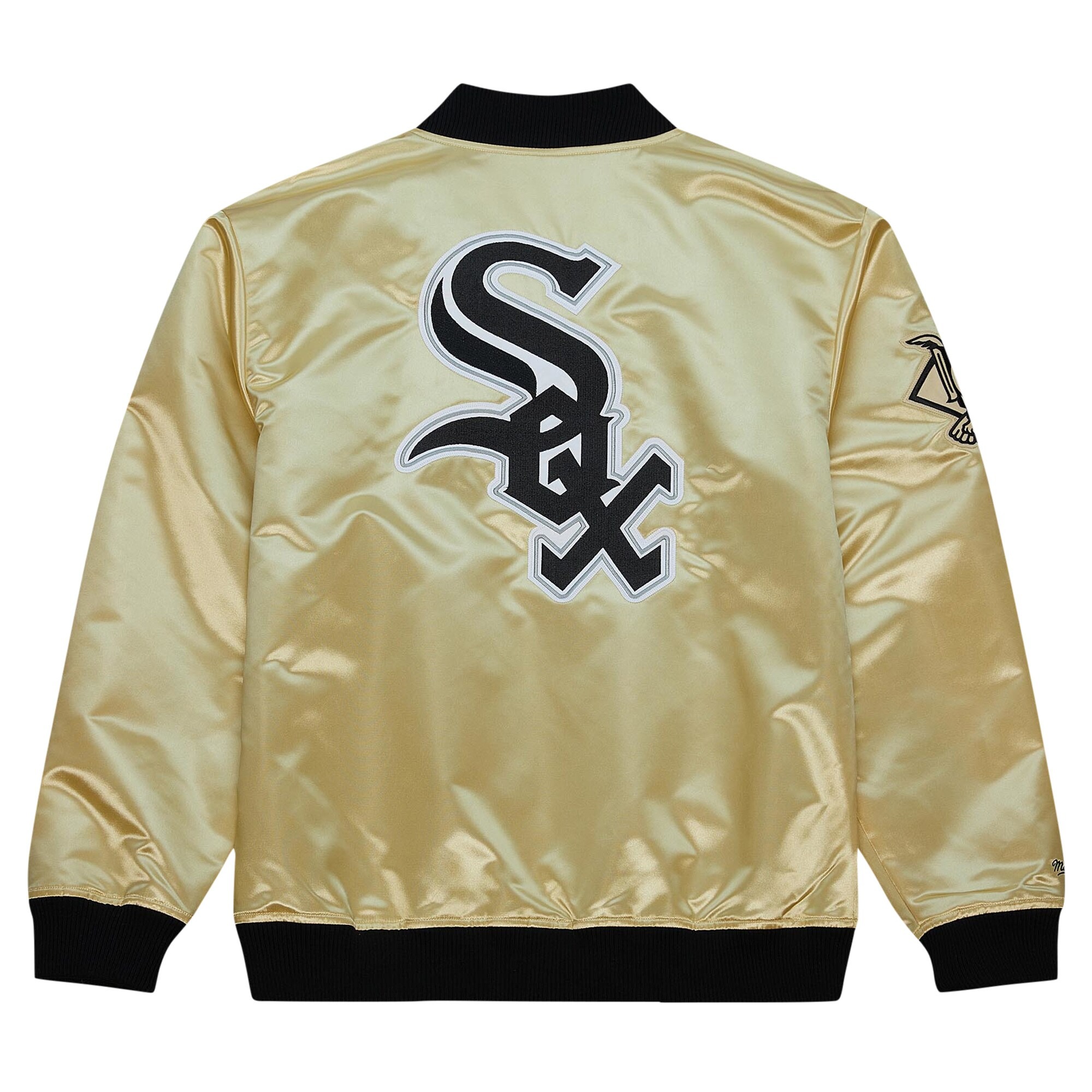 Men's Chicago White Sox Mitchell & Ness Gold OG 2.0 Lightweight Satin Full-Zip Jacket 2 Men's Chicago White Sox Mitchell & Ness Gold OG 2.0 Lightweight Satin Full-Zip Jacket - Image 2