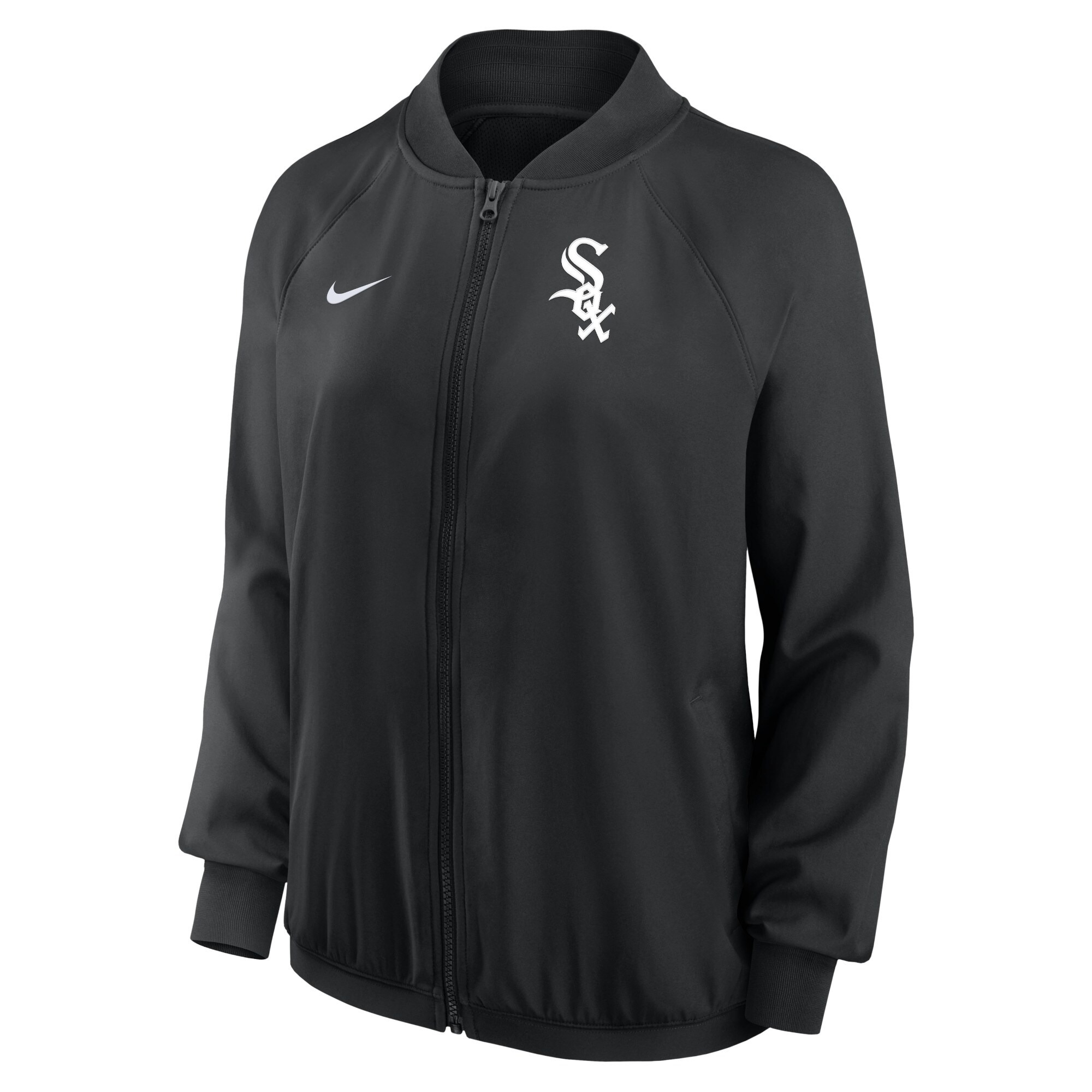 Women's Chicago White Sox Nike Black Authentic Collection Team Raglan Performance Full-Zip Jacket 3 Women's Chicago White Sox Nike Black Authentic Collection Team Raglan Performance Full-Zip Jacket - Image 3