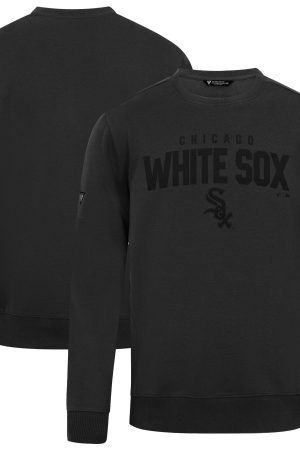 Men's Chicago White Sox Levelwear Black Zane Team Arch Pullover Sweatshirt