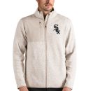 Men's Chicago White Sox Antigua Oatmeal Fortune Full-Zip Jacket
