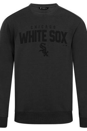 Men's Chicago White Sox Levelwear Black Zane Team Arch Pullover Sweatshirt