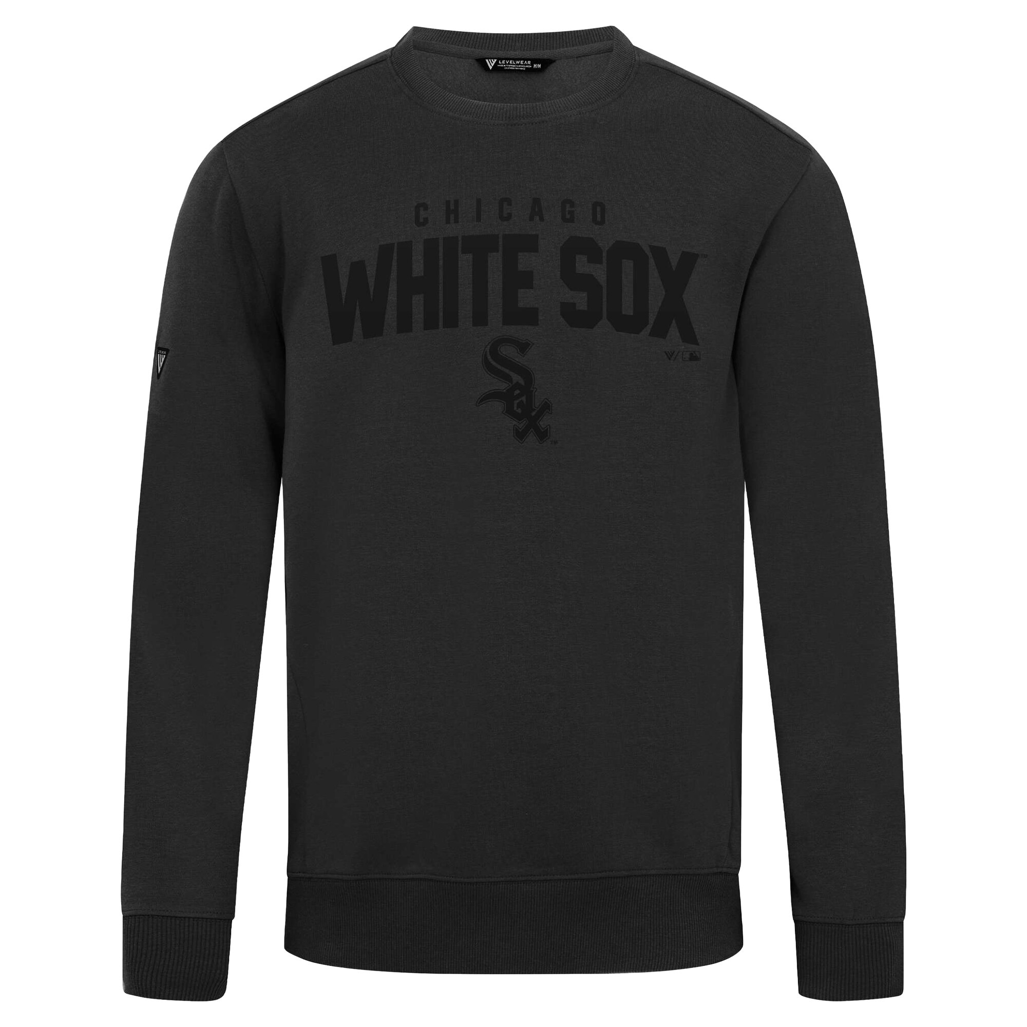 Men's Chicago White Sox Levelwear Black Zane Team Arch Pullover Sweatshirt 2 Men's Chicago White Sox Levelwear Black Zane Team Arch Pullover Sweatshirt - Image 2