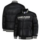 Men's Chicago White Sox Starter Black Full-Zip Leather Jacket