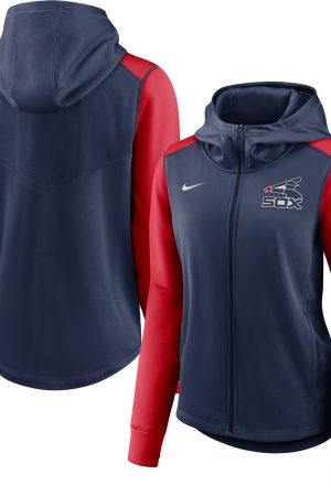 Women's Chicago White Sox Nike Navy/Red Authentic Collection Baseball Performance Full-Zip Hoodie