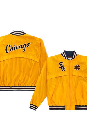 Men's Chicago White Sox Eric Emanuel Yellow Satin Full-Zip Windbreaker