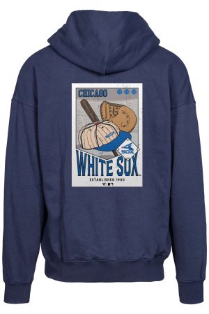 Men's Chicago White Sox Levelwear Navy Uphill Cooperstown Collection Core Logo Full-Zip Hoodie