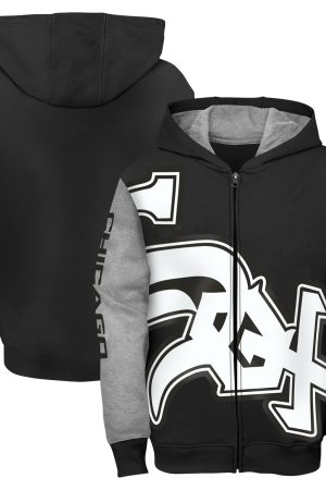 Toddler Chicago White Sox Black Postcard Full-Zip Hoodie