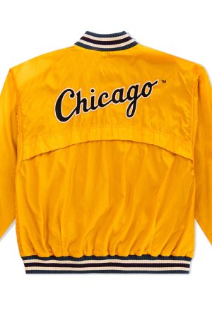 Men's Chicago White Sox Eric Emanuel Yellow Satin Full-Zip Windbreaker