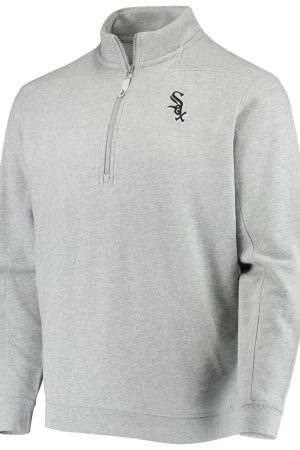 Men's Chicago White Sox Vineyard Vines Heather Gray Shep Shirt Quarter-Zip Sweatshirt